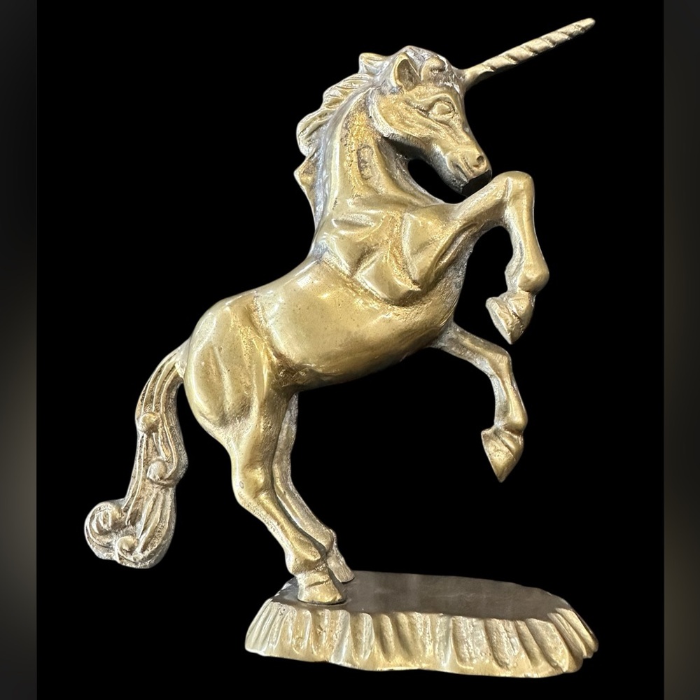 Vintage  MCM brass unicorn figurine.